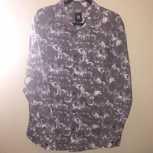 Men's Bears & Wolves Print Button Down